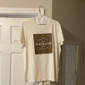 Coach Cream Graphic Tee for Women
